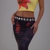 Cold Wind Spiral Pattern Metal Waist Chain Waist Chain Simple Geometric Disc Body Chain Female