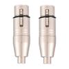 2 stk 3-pinners XLR hunplugg til RCA hunplugg o Mikrofonmikrofonkontaktadapter