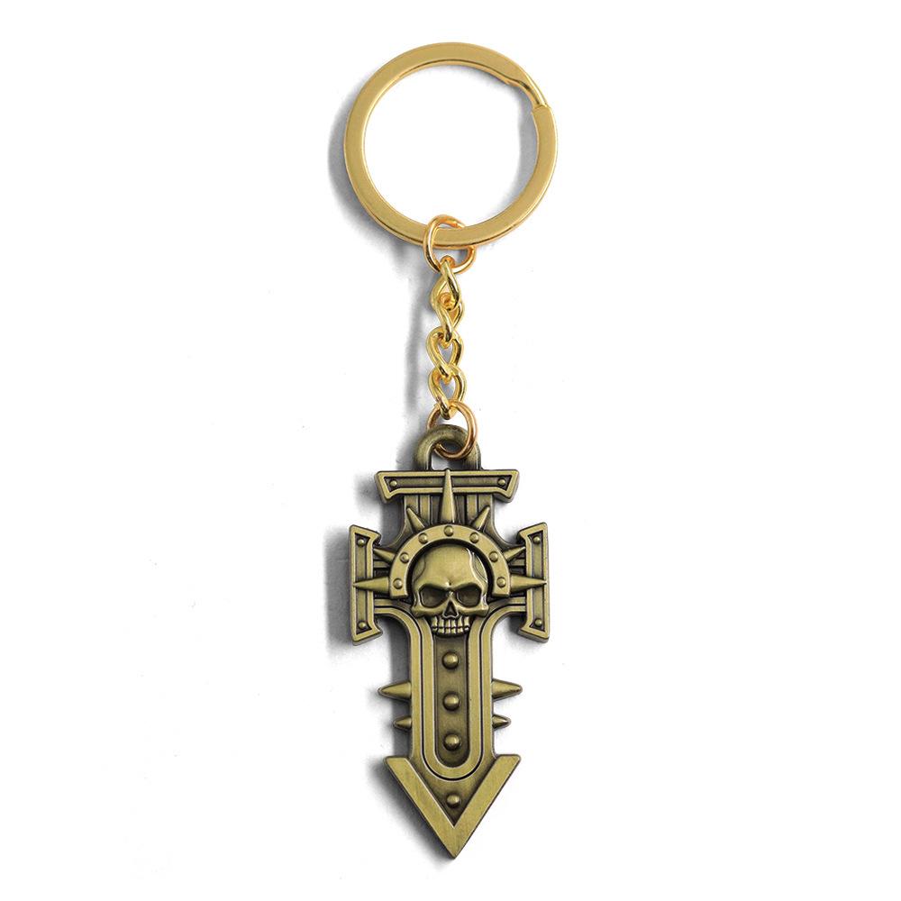 Warhammer Heretic Inquisition 3D Retro Metal Keychain Pendant - Gamer Gift Collection