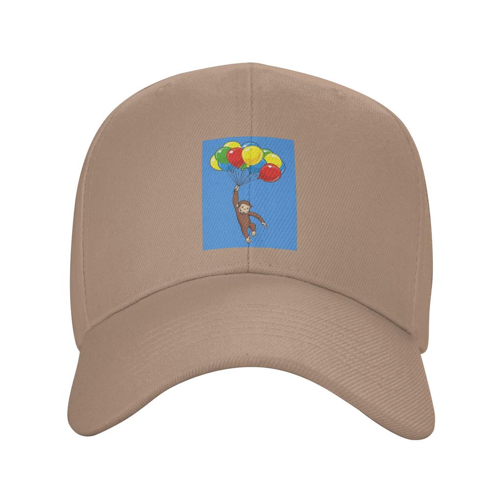 Unisex Baseball Hats Curious George with Balloons Outdoor Streetwear Summer Sports Baseball Caps Hip Hop Cap Casquette Hats