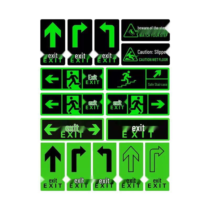 Yudu Emergency Exit Left Turn Sign - 2 Pack