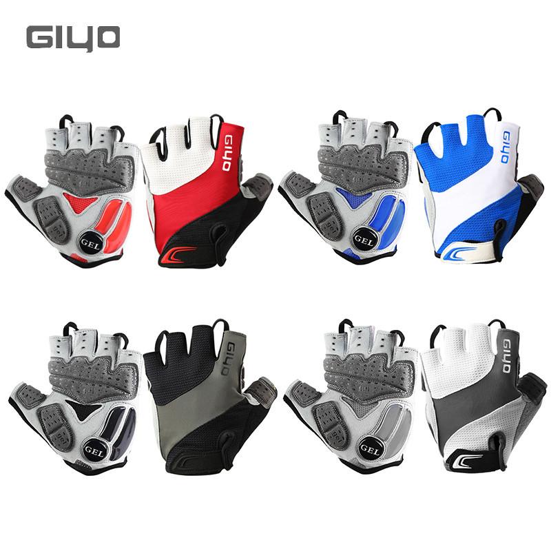 Guantes de Ciclismo Giyo sin Dedos Guantes de Medio Dedo para Bicicleta Tejido de Lycra Guantes Cortos Accesorios para Exteriores para Bicicleta de Montaña Bicicleta de Carretera