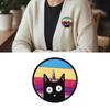 Unique Black Cats With Horn Enamel Pin Fashionable Accessory Animal Themed Gift Pin For Bags Clothes Hats