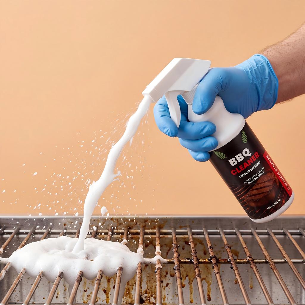 Sprej na čištění grilu BBQ 150 ml Pro každodenní použití na plynové a dřevěné uhlí Vhodný pro domácí kuchyni Venkovní čisticí roztok