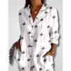 Plus Size Women Long Sleeve Button Shirt Solid Floral Casual Comfort Blouse