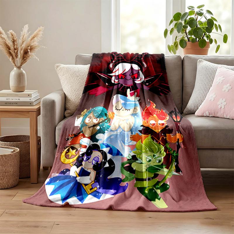 Cookie Run Kingdom deken Flanellen Deken Zacht Gezellig Pluche Plaid voor Bank Bed Lichtgewicht Woondecoratie Cadeaus voor Kerstmis diverse feestdagen