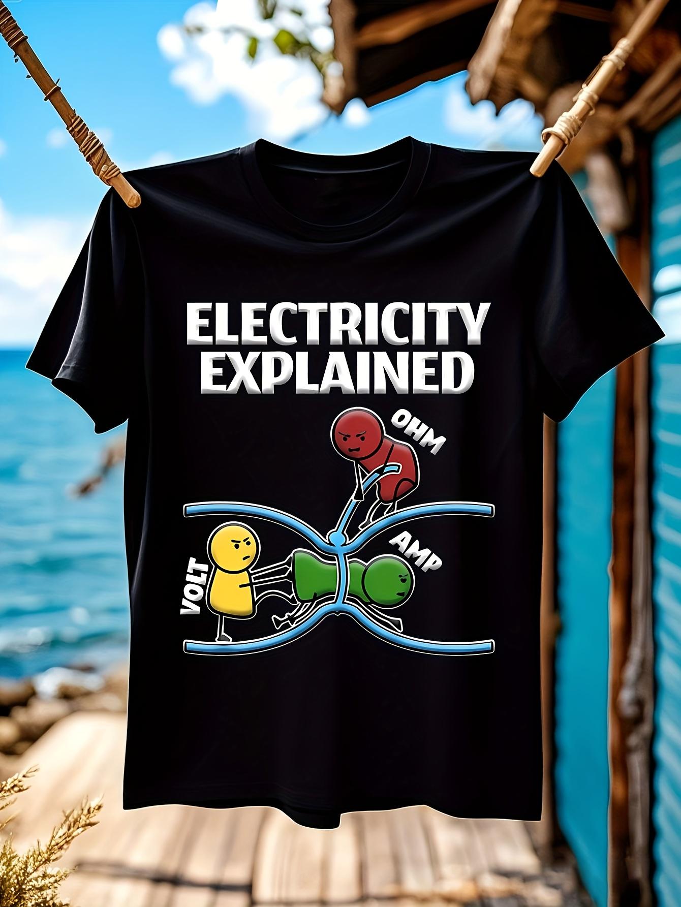 Funny Tshirt Funny Electrician Graphic Tshirt - Electrici... XXL