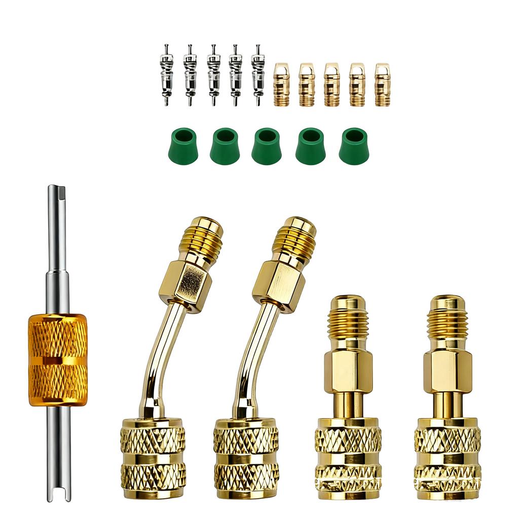 Professional R410A Charging Vacuum Port Adapter Metal For Mini Split Air Conditioner HVAC Refrigeration