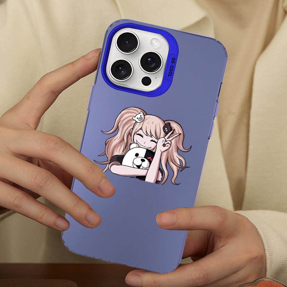 Danganronpa Junko Enoshima Monokuma Phone Case For IPhone 16 15 14 13 12 11 Pro Max X XR XSMAX Plus Matte Shockproof Back Cover