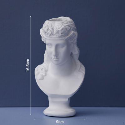 Bust Statue Pen Holder Makeup Brush Holders Creative Storage Box Resin Figurine Pencil for