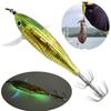 1-3pcs Luminous Floating Egi Lure 5.5g Wood Shrimp Horizontal Laser Squid Jigging Shrimp Hook Octopus Cuttlefish Fishing Baits