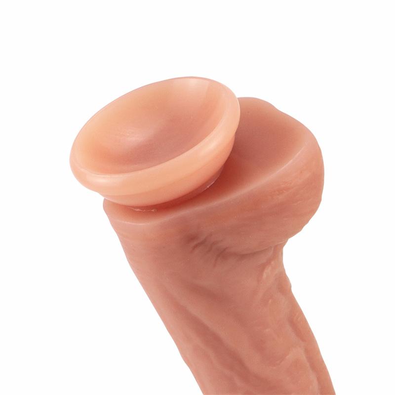 Double-layer Silicone Macho Simulation Penis Female Masturbation Device Sucker Ladies Erotic Sex Products Fake JJ Lifelike Penis