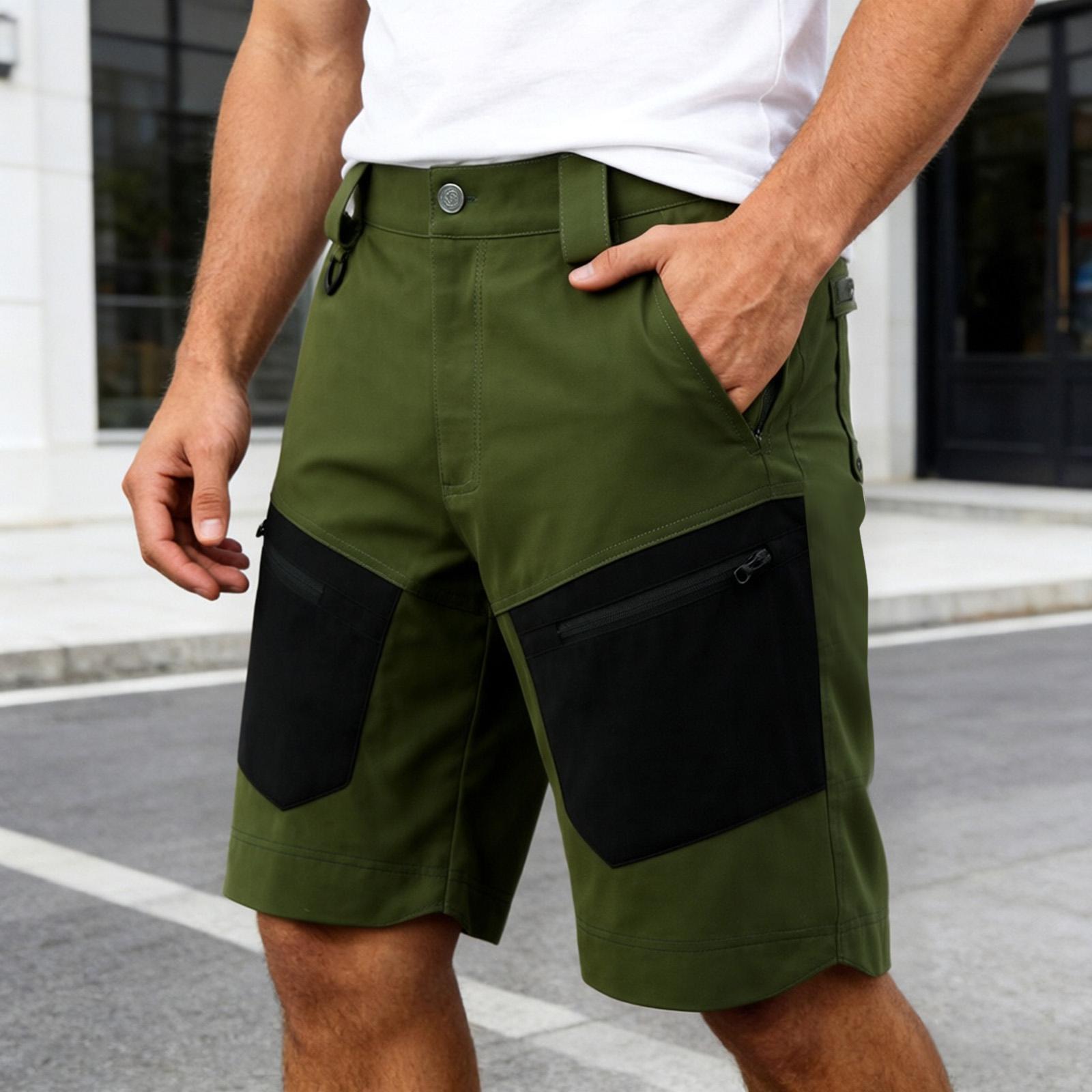 

Men s Summer Five Minute Shorts Men s Casual Sports Workwear Shorts L армия зеленый