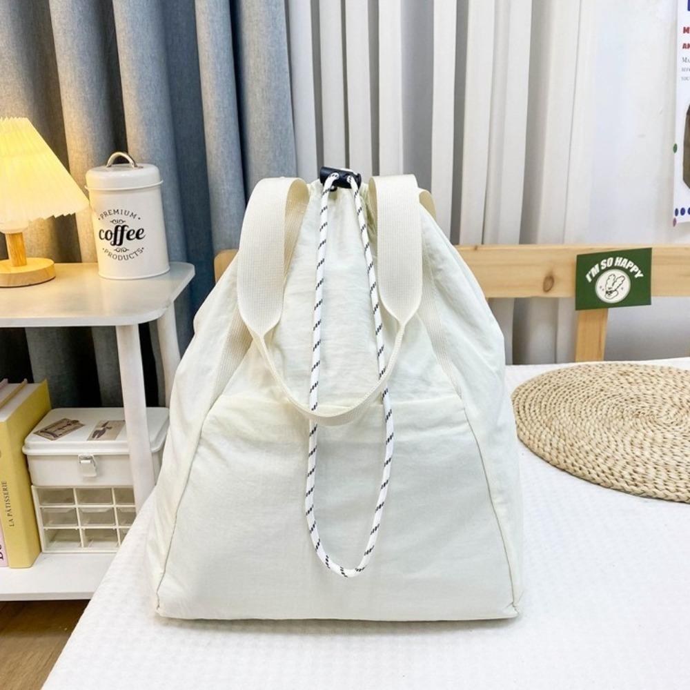 Large Capacity Nylon Backpack Multi-Functional Sports Knapsack Drawstring Shoulder Bag Outdoor