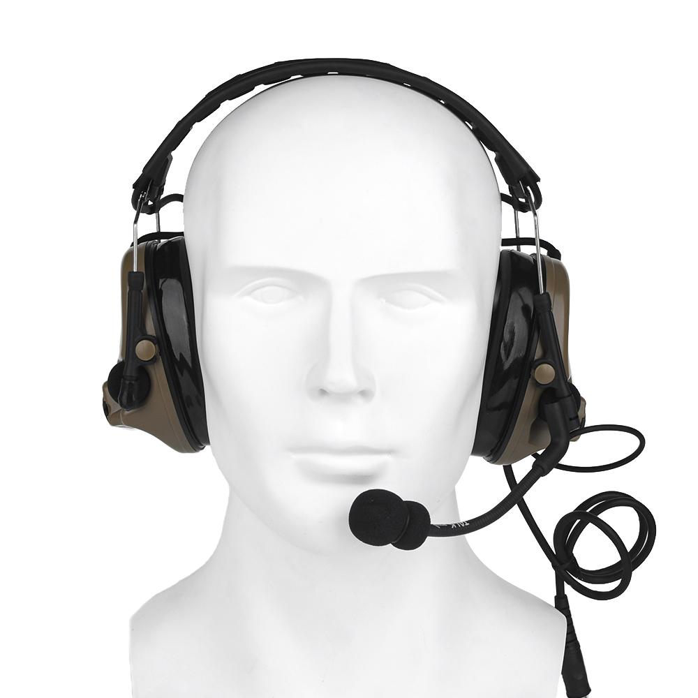 TAC-SKY WCOMTAC III Sports Tactical Headset New Detachable Headband with Silica Gel Earcups Noise Cancelling Earphones WYS0053