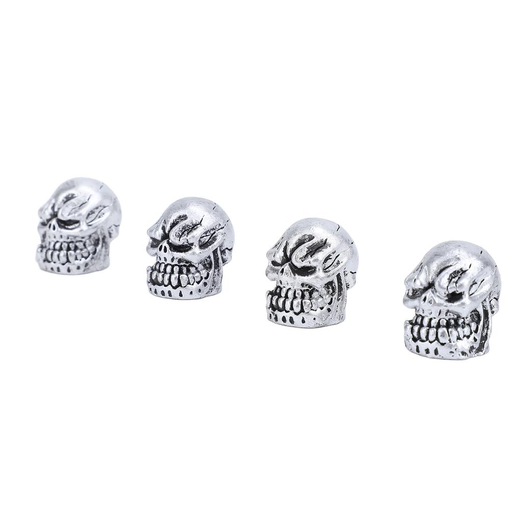 4 Pcs Skull Valve Stem Caps 7mm Diameter Car Tires Valve Stem Caps Airtight Seal for Car Truck Bike