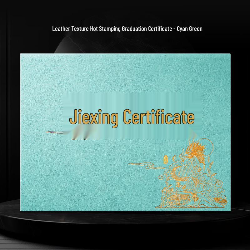 3D Leather Texture A4 Graduation Certificate & Appointment Letter Case with Custom Hot Stamping