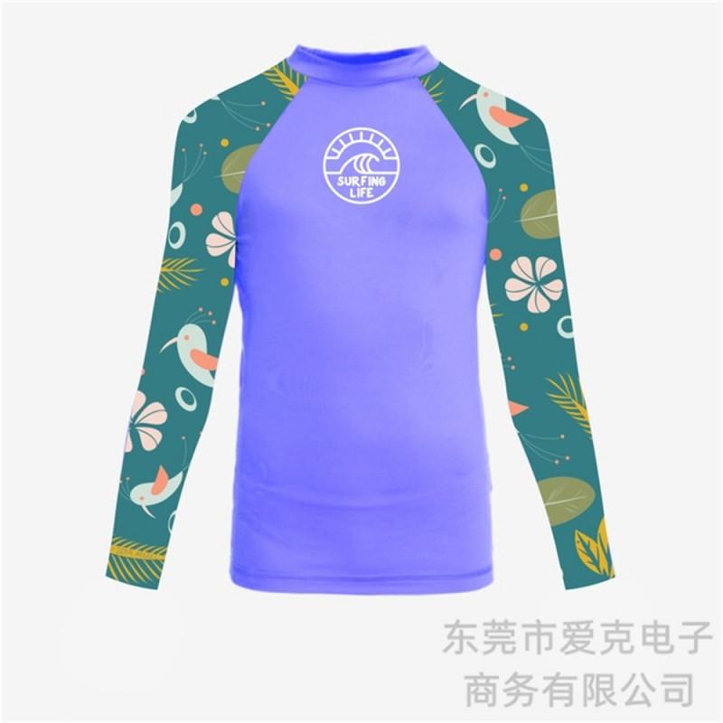 Surfing Suit Long-sleeved Anti-diving Printed Swimsuit Men Women's Sunscreen Snorkeling Jellyfish