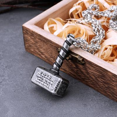 Viking Savaş Thor'un Çekici Kolye Paslanmaz Çelik Erkek Vintage Moda Kolye İskandinav Takı Erkek Arkadaşa Hediye