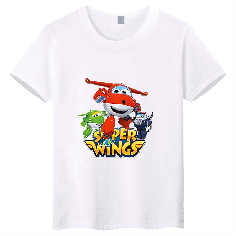 

Летняя детская футболка Disney Super Wings Ledi с мультяшным принтом, круглый вырез, повседневный топ для родителей и детей, короткий рукав 110