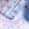 1 Box Mermaid Mixed Color Star Letters Love Heart Nail Art Sequin Decoration