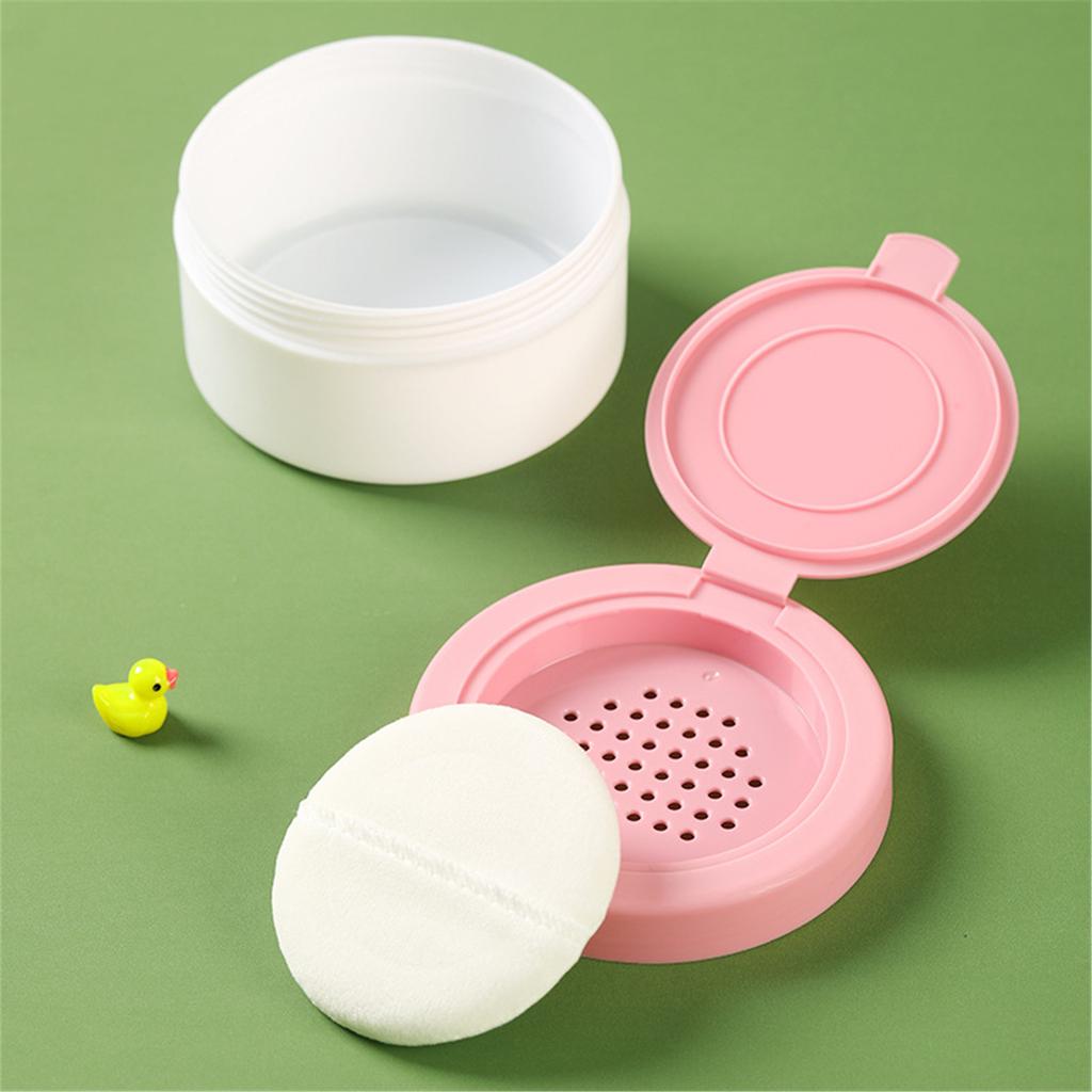 Infant Powder Puff Container Toddler Powder Puff Holder Gentle Care Easy To Carry for Sensitive Skin for Bath Time