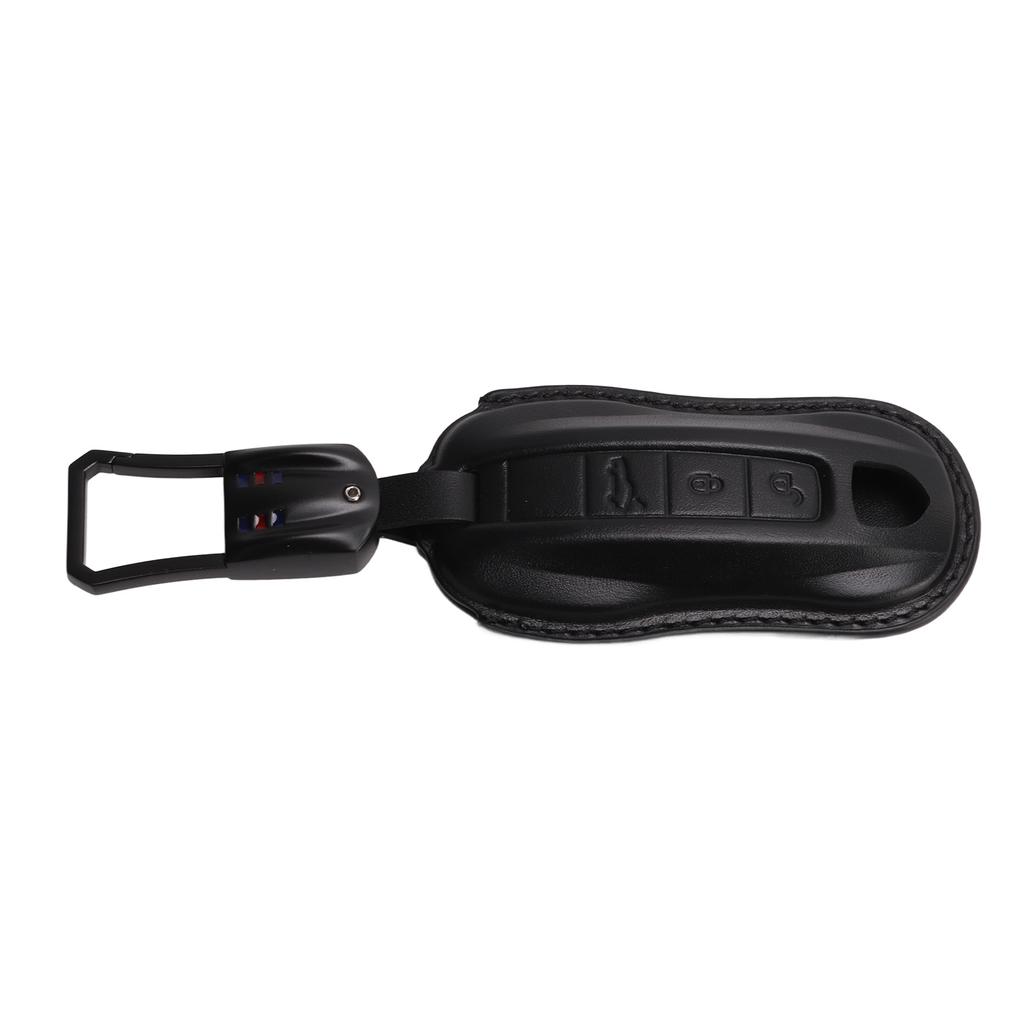 Car Key Case Cow Leather Key Fob Shell Protector Replacement for Cayenne Coupe 911 Panamera Taycan