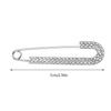 Silver Tone Rhinestone Safety Pin Silver Buckle Jewelry Large Brooch Luxurious Safety Clothing Pin for Scarf Women Shiny Fashion