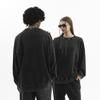 Vintage Batik 80% Cotton Round Neck Plus Size Sweatshirt, Retro Washed with Drop Shoulders - 350g Large Loop Oversize.