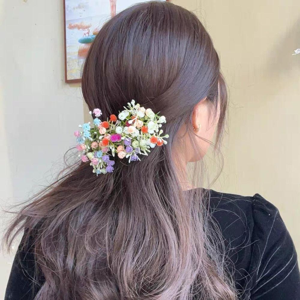 Bohemian Starry Sky Flower Hair Clip Fairy Bride Hair Accessories Vintage Thai Hairpin  Daily