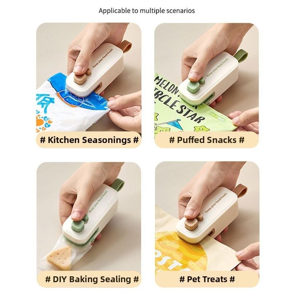 New Rechargeable Mini Sealing Machine Handheld Portable Magnetic Sealing Clip Snack Sealing Machine for Plastic Bag Snack Bag