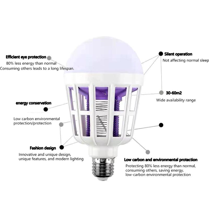 110/220V 9W/15W/20W Lampadina LED Anti-Zanzare a Doppio Uso Luce Notturna Anti-Zanzare Apparecchi di Illuminazione da Giardino