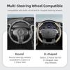 Suitable for Citroen Steering Wheel Cover, Wave-Shaped Sporty Design, Breathable Leather, Segmented Anti-Slip Sweat-Absorbing Steering Wheel Prot