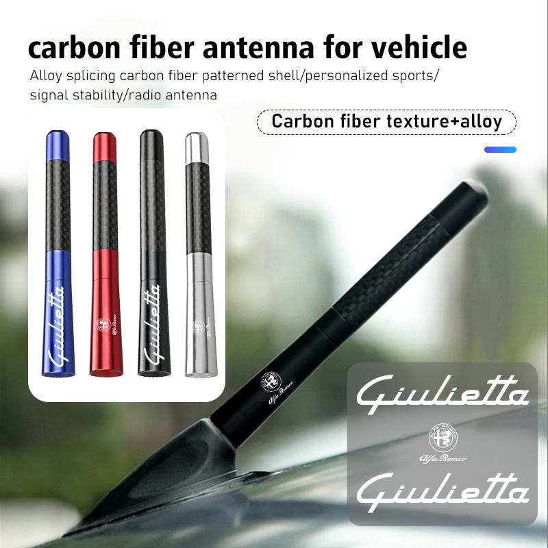 Auto Logo Dach Radio Signal Antennen Mast Radio Signal Verstärker Für Alfa Romeo GT Stelvio F1 Brera Volante Tonale Gloria Disco