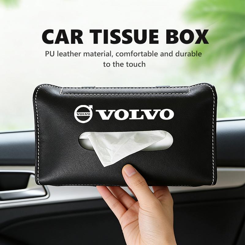 Car Leather Storage Tissues Bag Tissue Box Auto Accessories For Volvo XC60 XC90 S60 S80 V60 C70 S40 C30 V90 V60 C40 XC40 V70 HL9