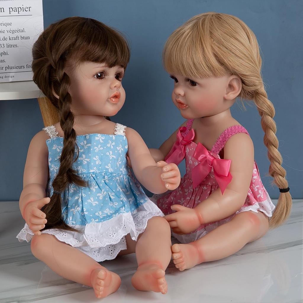 55 cm Reborn Baby Dolls Viso kūno silikonas Betty Reborn Toddler Girl Princess Vandeniui atsparus žaislas mergaitėms