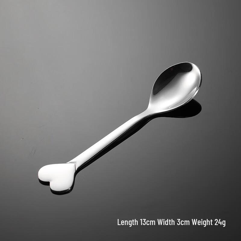 

Qianxing Stainless Steel Heart-Shaped Dessert Spoon Set