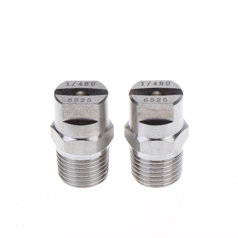 2Pcs Bspt High Pressure Flat Fan Nozzle 65 Degree Hvv Water Spray Nozzle For Cleaning