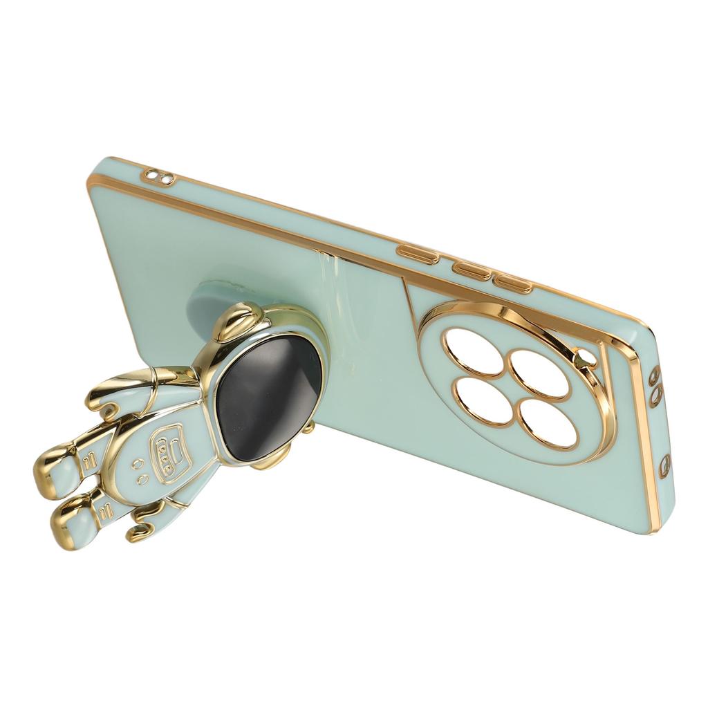 Für OnePlus 12 5G Hülle Galvanisiertes Weiches TPU Handyhülle mit Astronaut Verstecktem Ständer