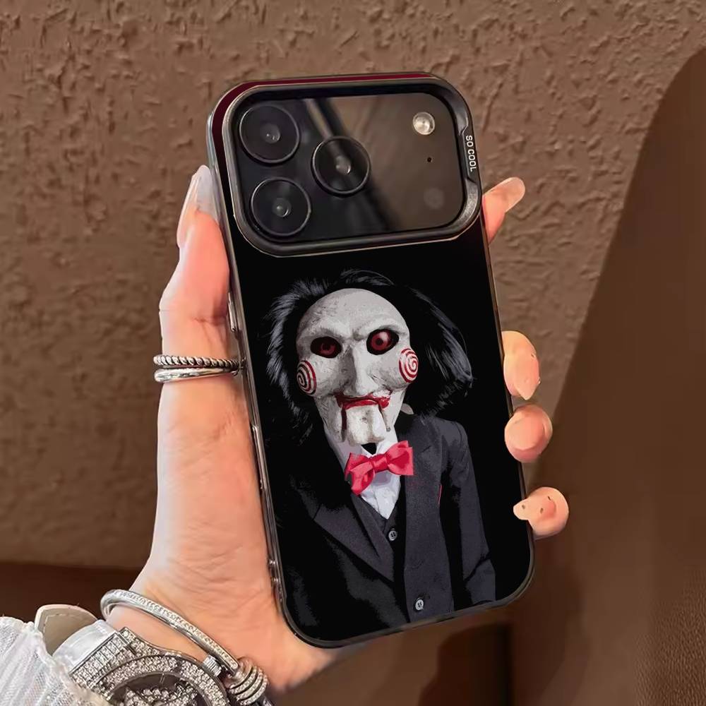 S-Saw Jigsaw Phone Case For iPhone 17,16,15,14,13,12,11,Pro Max,Plus Candy Silver Cover iPhone17PRO