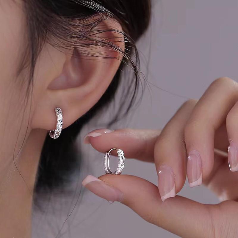 925 Sterling Silver Hoop Earrings: 2025 Modern Niche Design - Elegant & Luxurious for Women