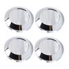 4pcs Wheel Center Caps Excellent Sealing Exquisite ABS Snap On Wheel Center Hub Cap Cover 76mm Outer Diameter