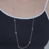 POSTLUDE [silver] ROUGH WIRE HEART CHAIN NECKLACE (LONG)