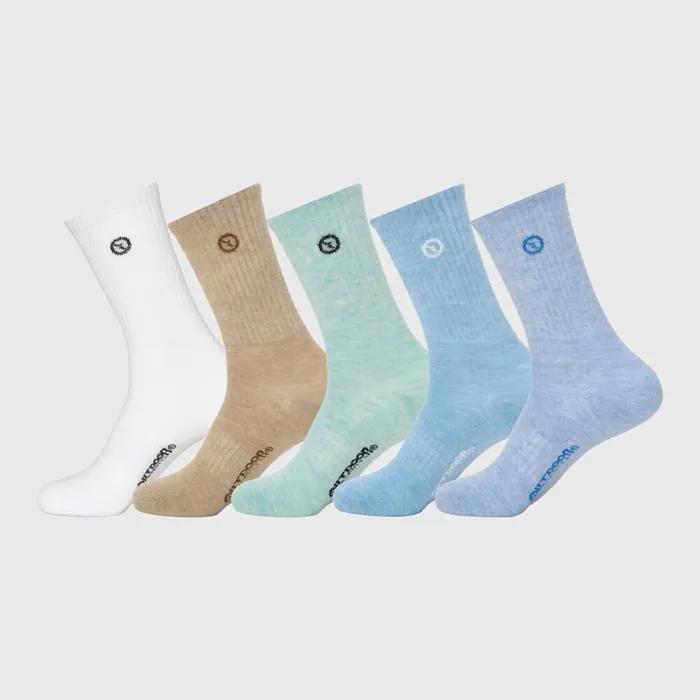 Outdoor Products Minimal Logo Crew 5 Pairs (4 Colors)