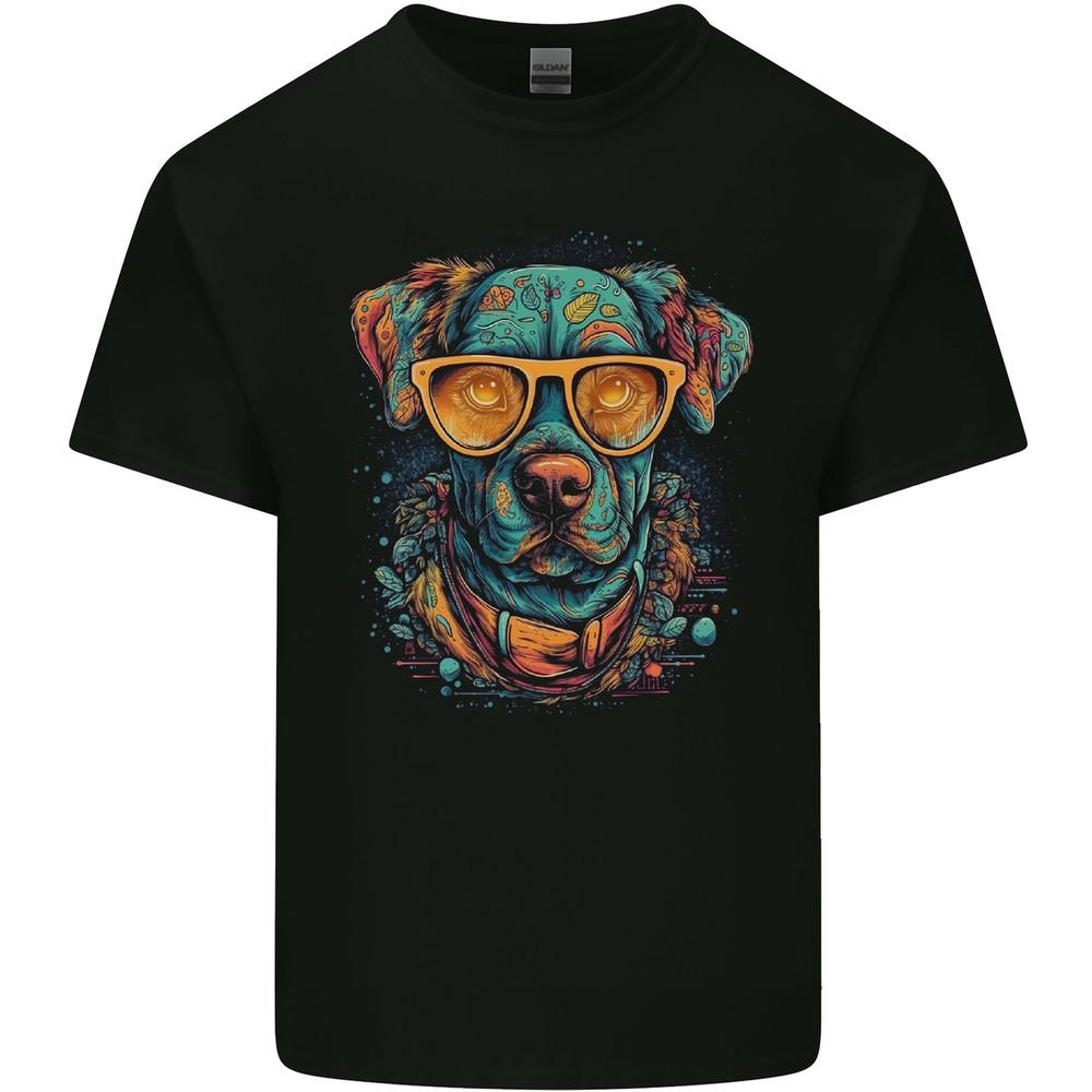 

A Cool Dog With Glasses Mens Light Cotton T-Shirt XL
