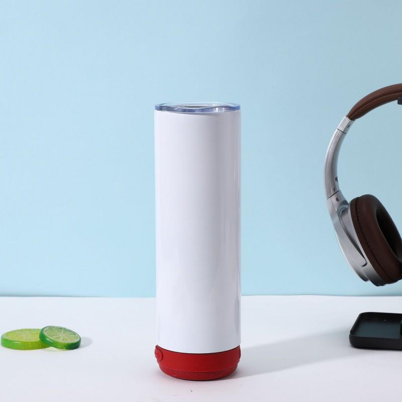 Smart Bluetooth Speaker Water Bottle 20oz Double Wall Stainless Steel Insulated Tumbler Car Office Travel