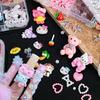 12Girds Sanrio Hello Kitty Nail Art  3D Mixed Ribbon Bow Kt Cat Nail Charm Cartoon Animal Nail Parts Decor Accessories