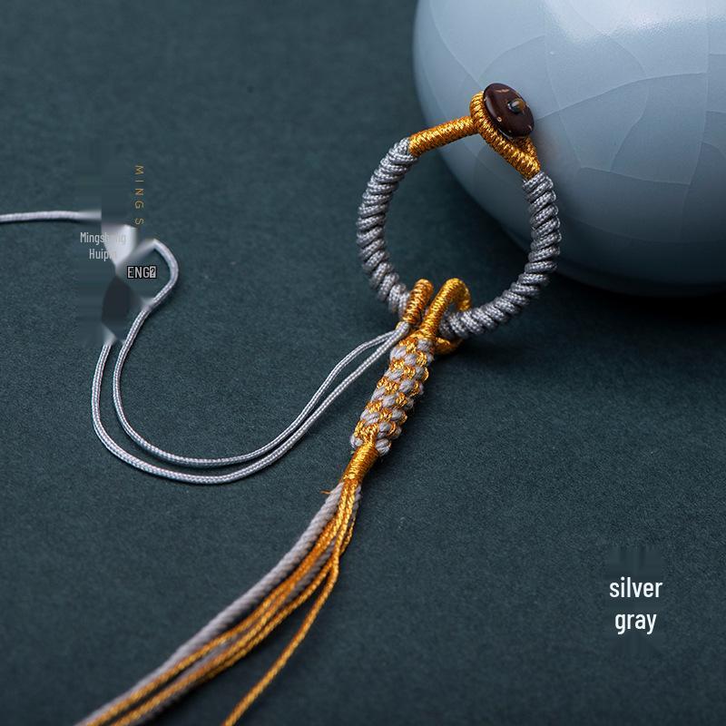Плетеный вручную брелок-кисточка «Узел Кинг-Конга» DIY-аксессуар H4