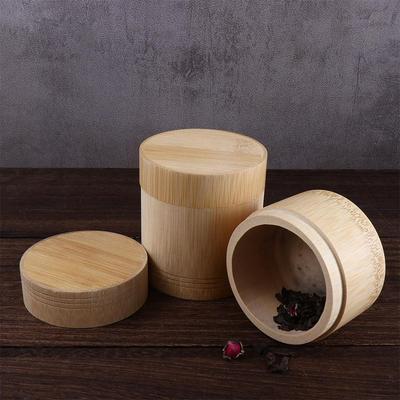 Porte-bouteille naturel portable Pot avec couvercle Boîte de rangement pour thé Organisateur Contenant
