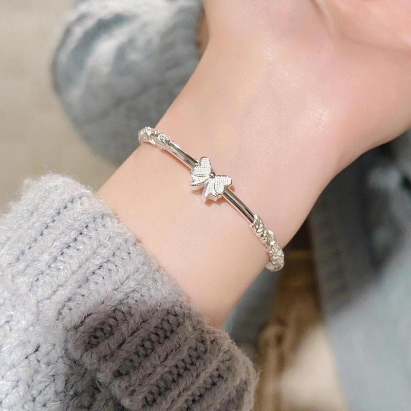 Flowering Bow Bracelet Female Niche Design Sweet Girl On the Run Princess Adjustable Bracelet